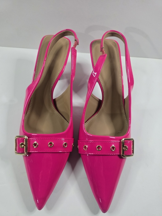 Shoes - Hot Pink Patent Slingback Pointed Toe Flats Size 10 / EU 41 NWT